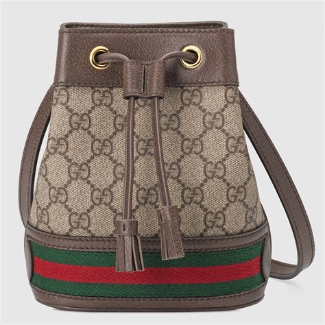 sac gucci seau|Sac seau en toile taille moyenne .